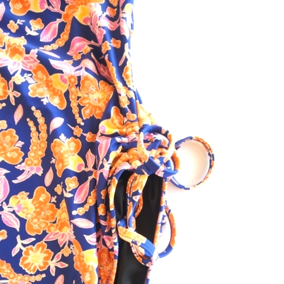 JCREW Floral Halter Cutout One-piece Swimsuit Size 20 - Picture 6 of 9